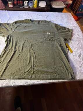 Lee Men's Super Soft Natural Stretch Short Sleeve Pocket T-Shirt Dark Olive 3XL